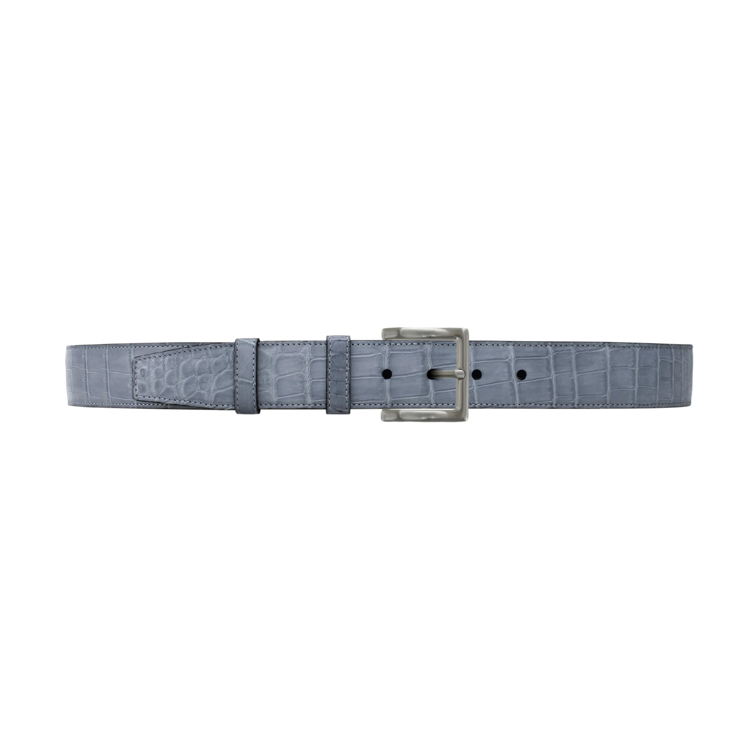 1 1/2" Slate Seasonal Belt with Regis Dress Buckle in Matt Nickel