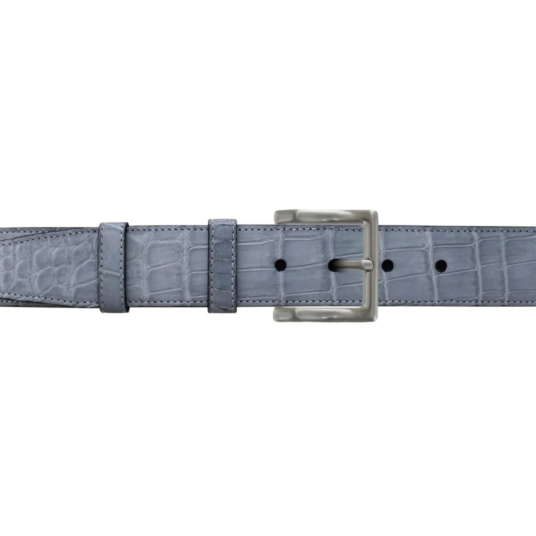 1 1/2" Slate Seasonal Belt with Regis Dress Buckle in Matt Nickel