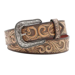1 1/2" Western Tooled Skull Belt