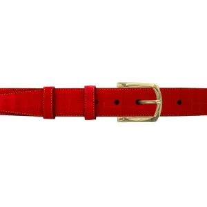 1 1/4" Candy Seasonal Belt with Sutton Dress Buckle in Brass