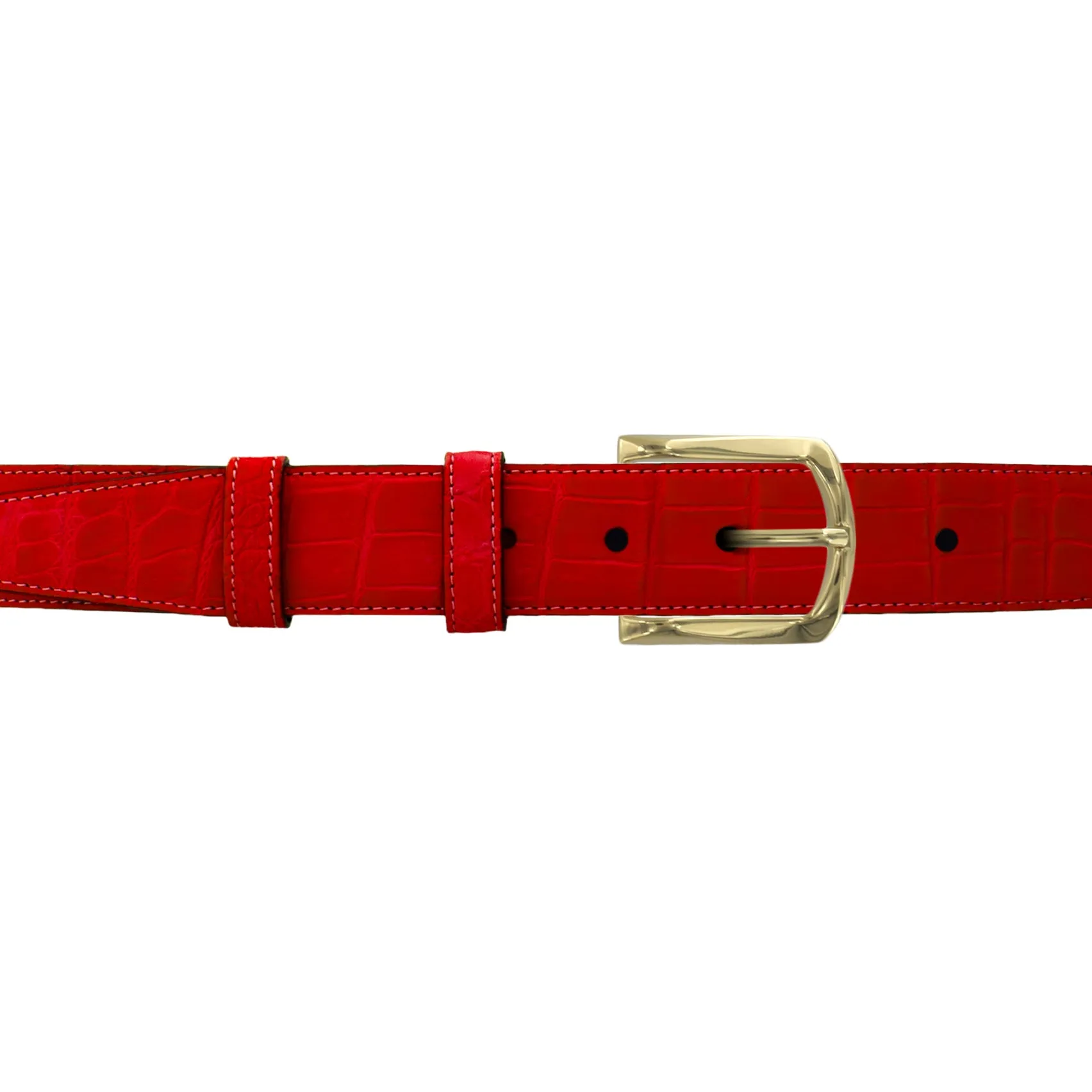 1 1/4" Candy Seasonal Belt with Sutton Dress Buckle in Brass