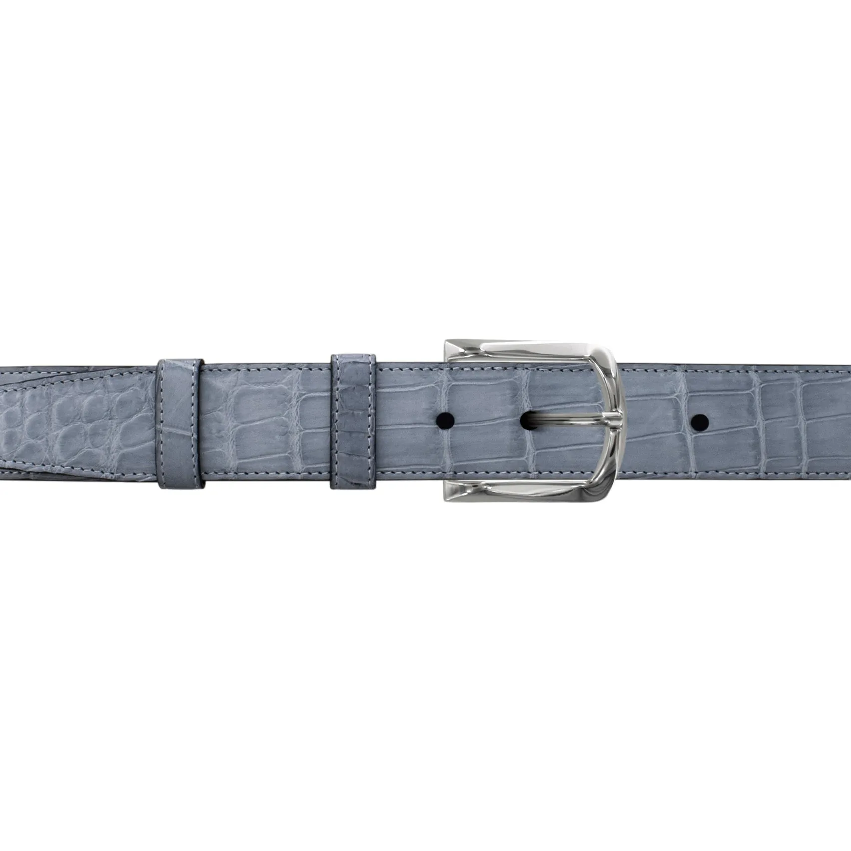 1 1/4" Slate Seasonal Belt with Sutton Dress Buckle in Polished Nickel