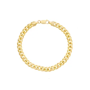 14k Gold Miami Cuban Chain Link Bracelet, 8.5 Inches