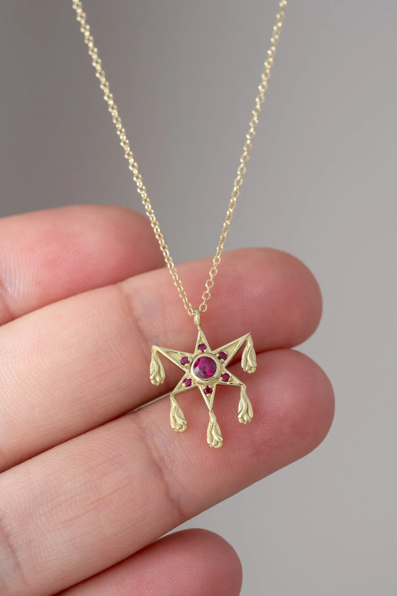 14K Ruby Piñata Necklace