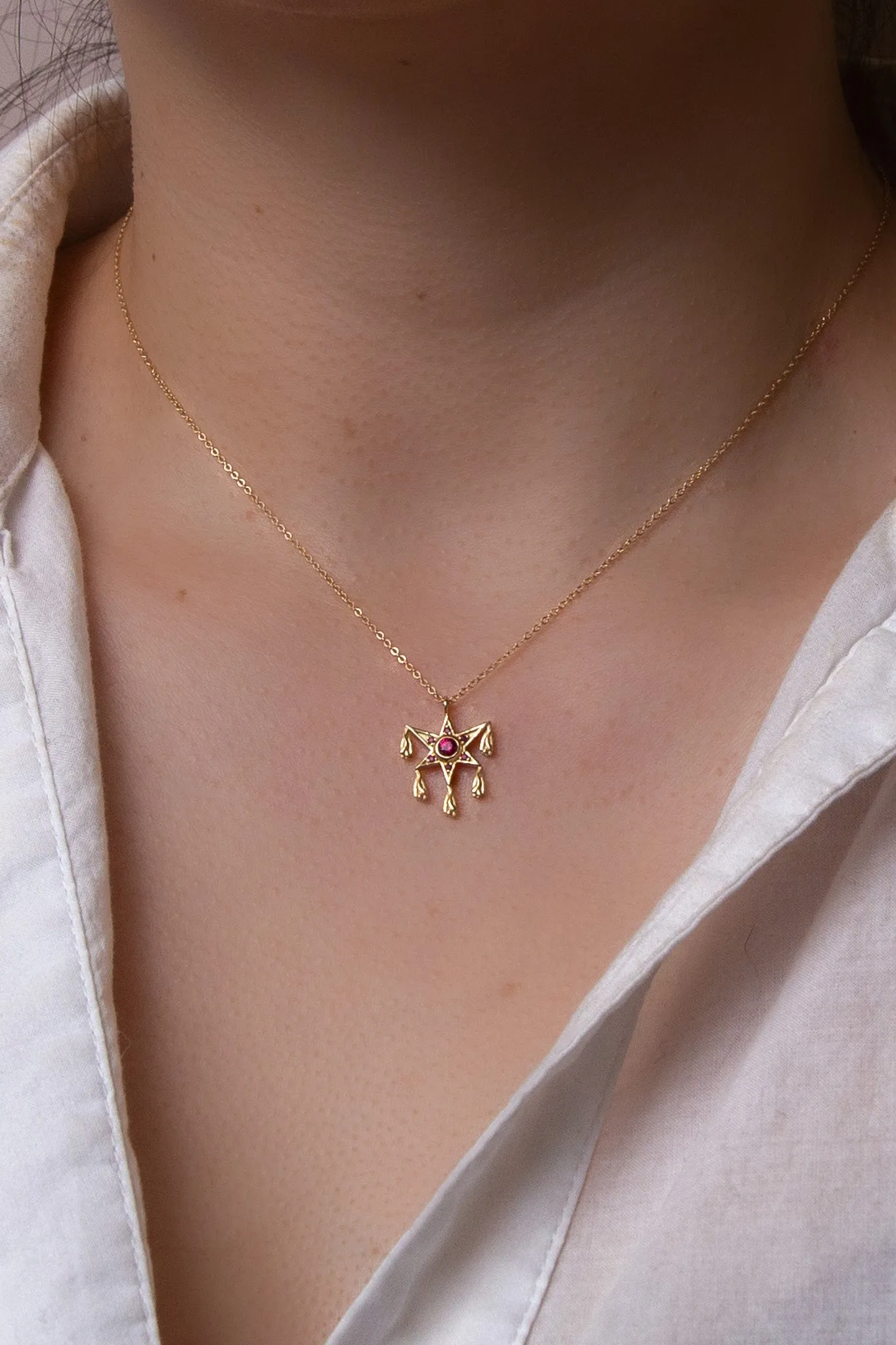 14K Ruby Piñata Necklace