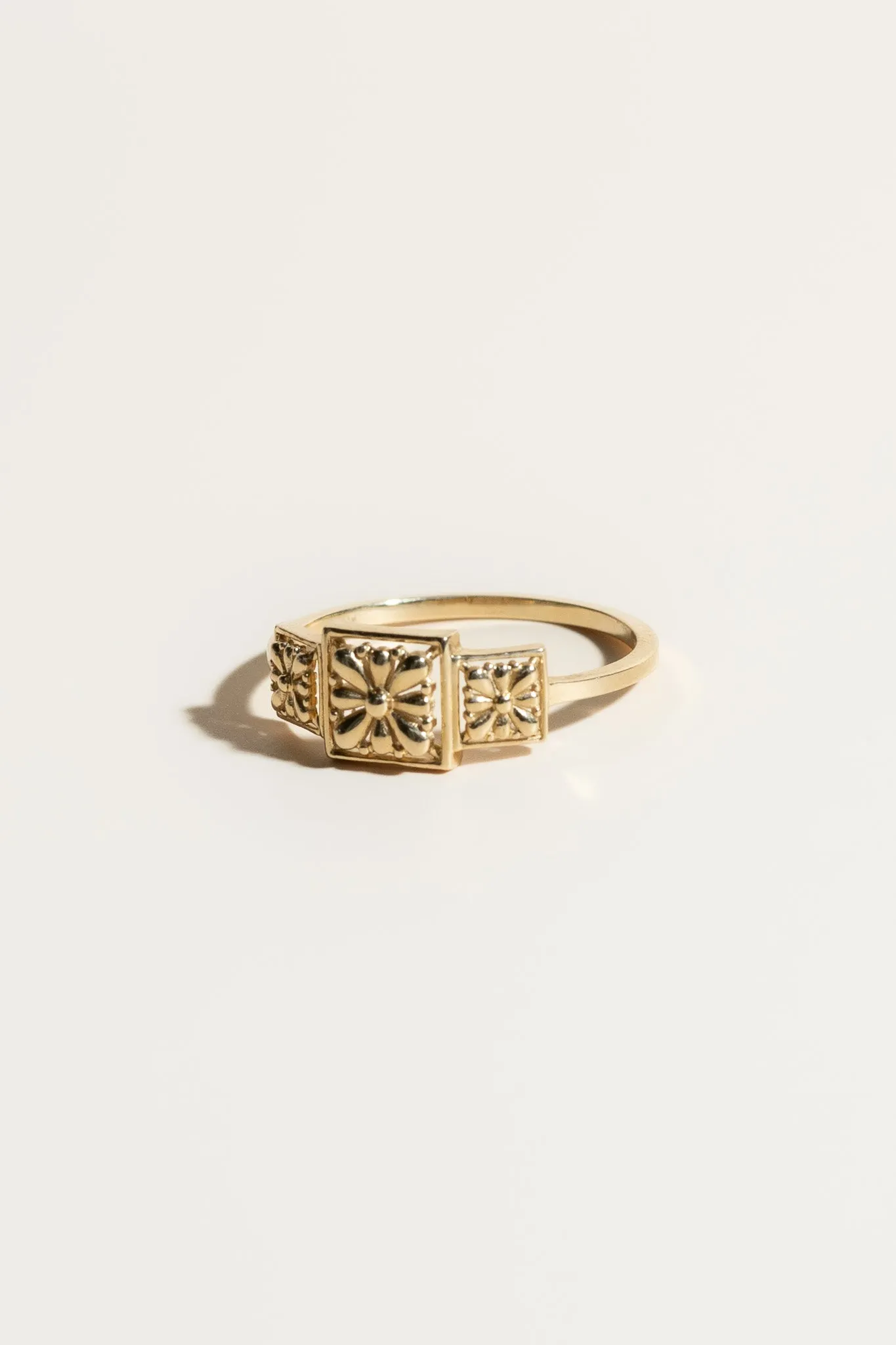 14K Tres Flores Talavera Ring