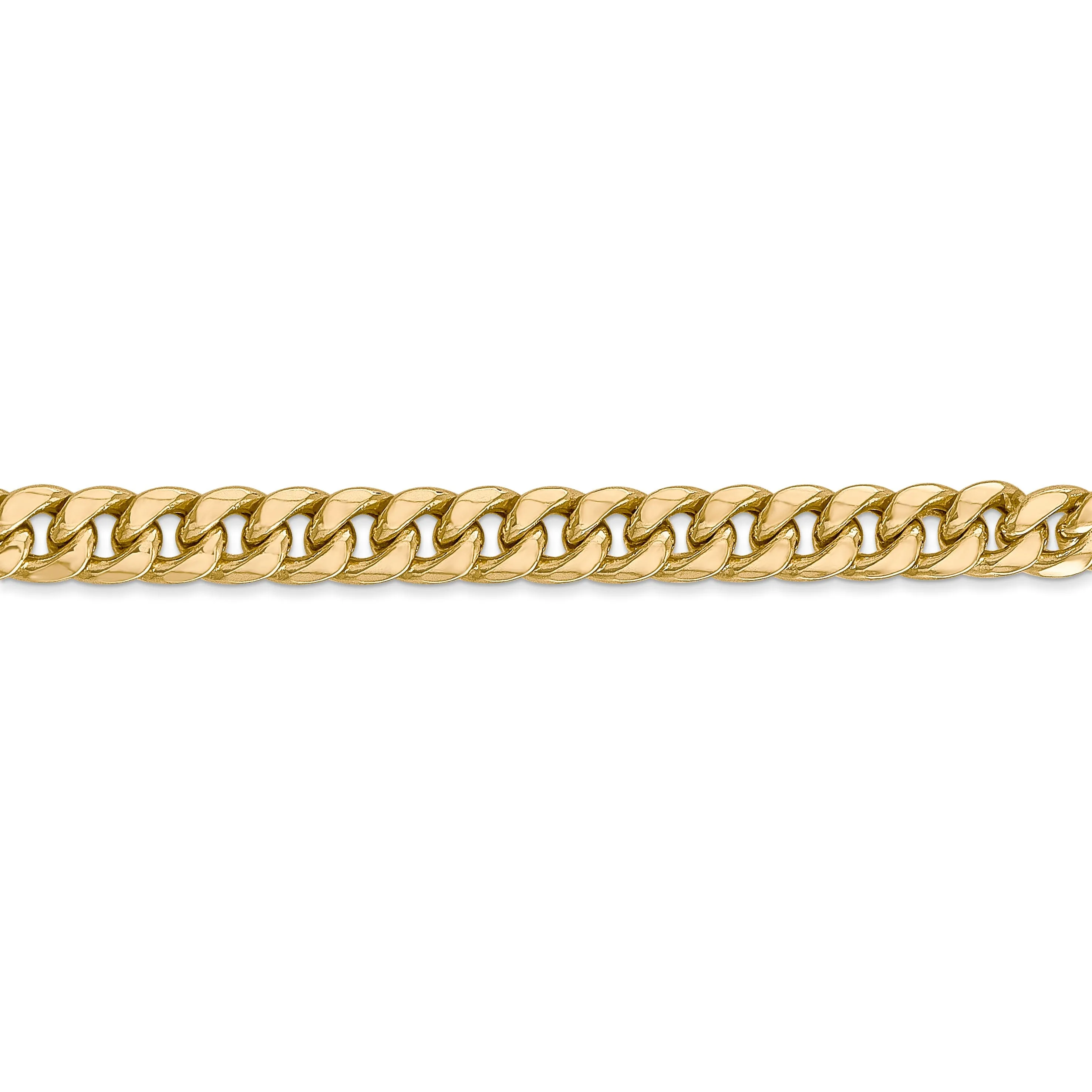 14k Yellow Gold 6.00mm Hollow Cuban Link Chain