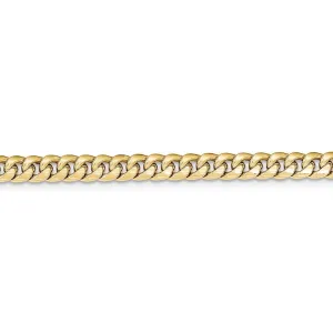 14k Yellow Gold 6.00mm Hollow Cuban Link Chain