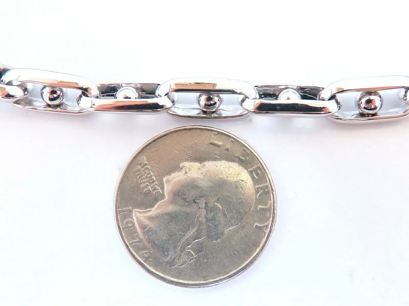 14kt Mens Rolling Balls Chain Link Bracelet Masculine Prime 9.25 inch