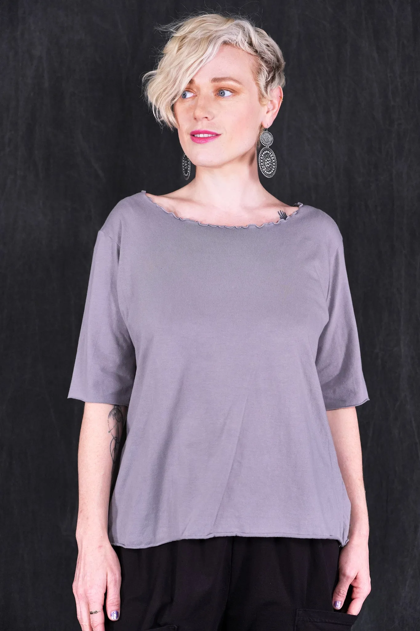 1569 Poetic Layering Top Morning Grey