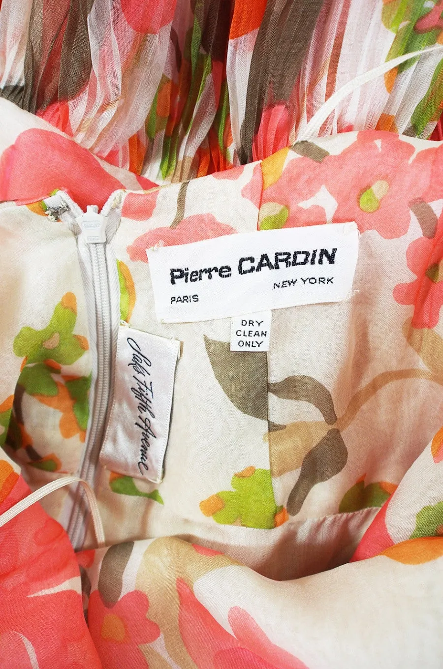 1970s Ruffled Pierre Cardin Dress