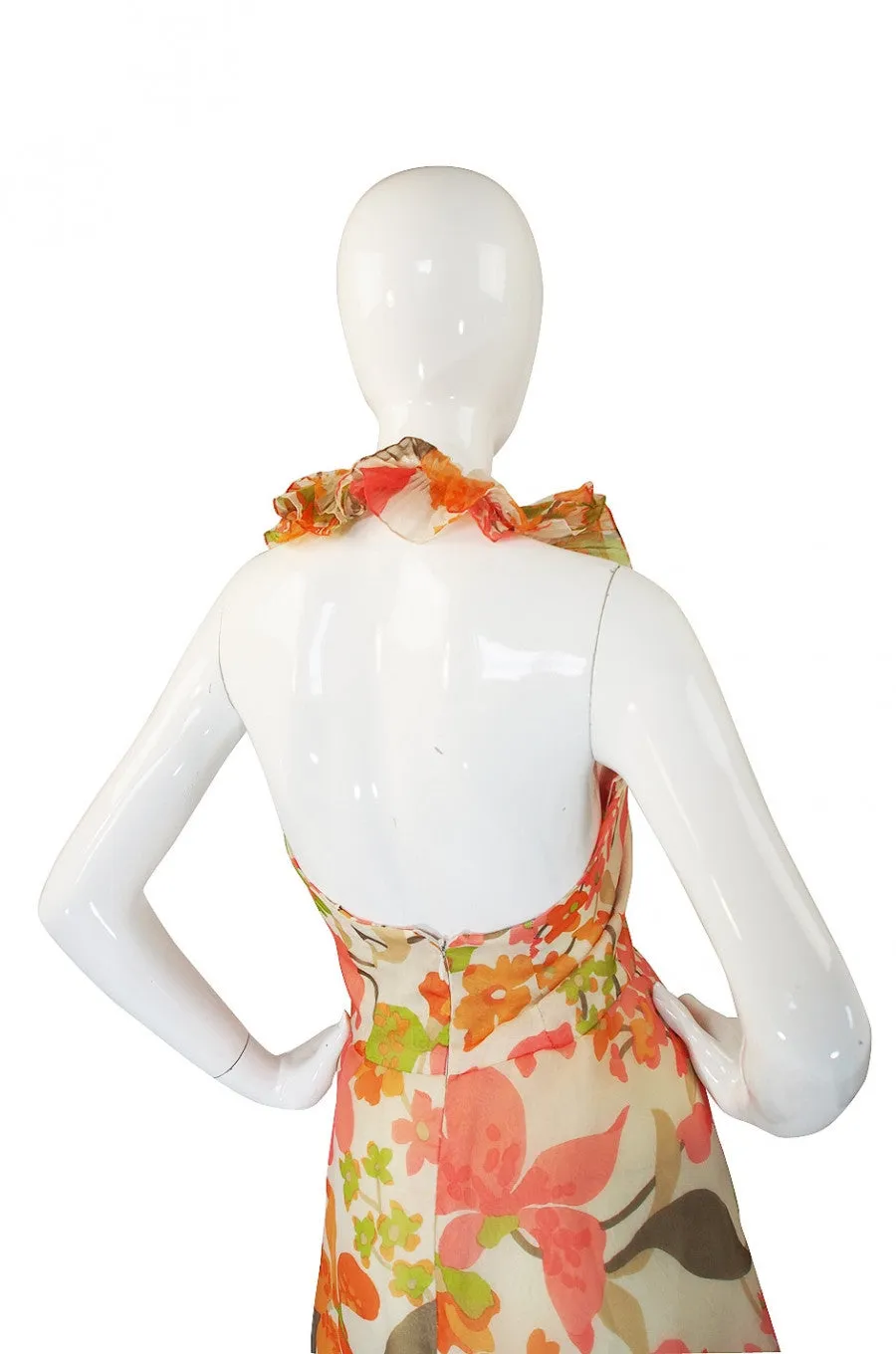 1970s Ruffled Pierre Cardin Dress