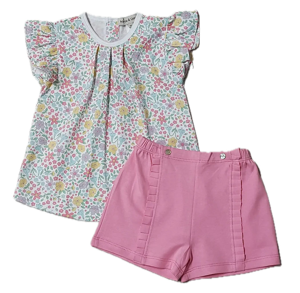 2 Pc Short Set Spring Meadows Collection