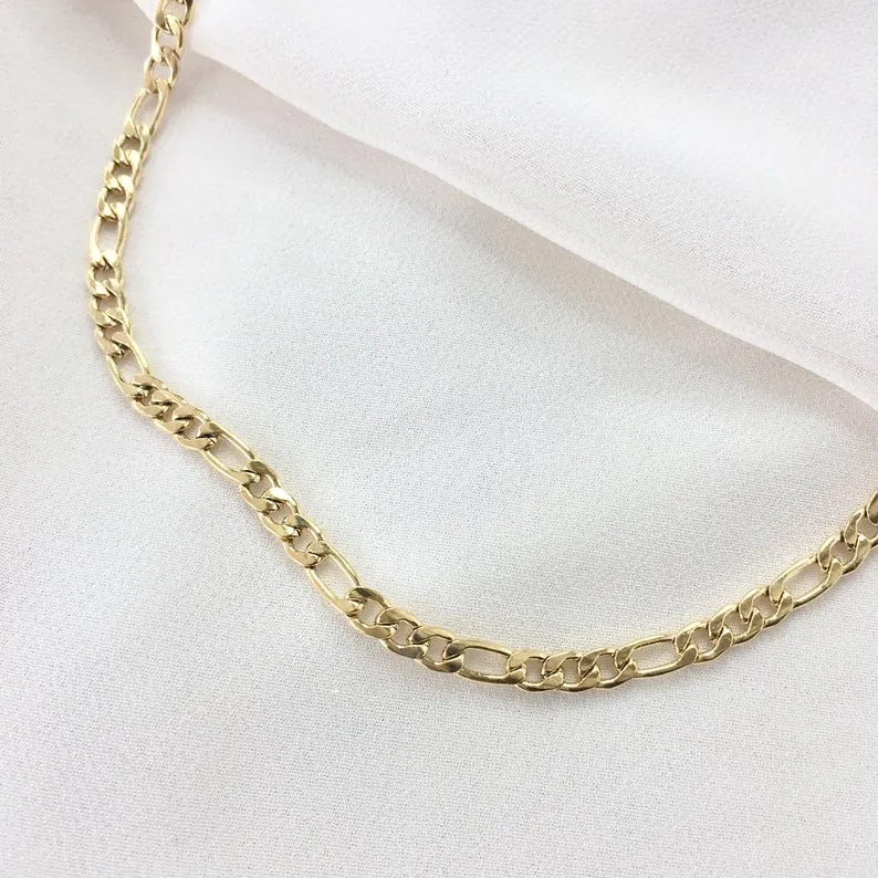 5 mm Figaro Chain Women's Necklace in Gold and Silver