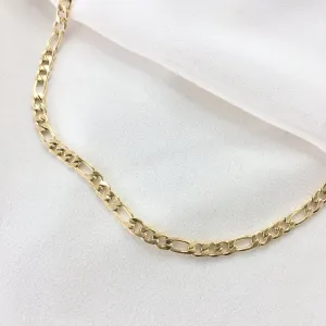 5 mm Figaro Chain Women's Necklace in Gold and Silver