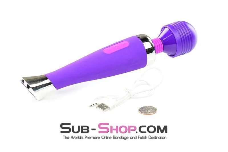 5777M      Multi-Function Rechargeable Purple Passion Vibrator Wand - LAST CHANCE - Final Closeout!