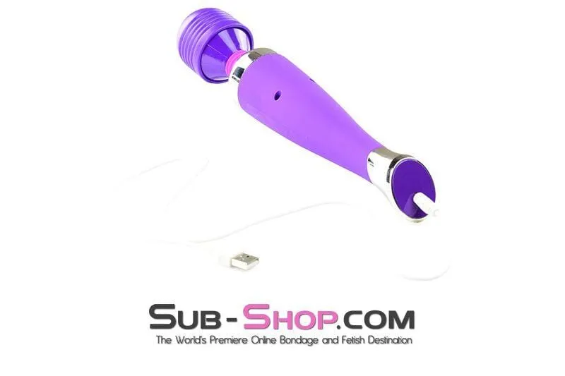 5777M      Multi-Function Rechargeable Purple Passion Vibrator Wand - LAST CHANCE - Final Closeout!
