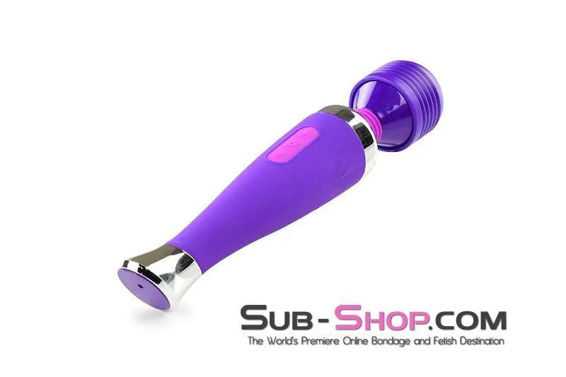 5777M      Multi-Function Rechargeable Purple Passion Vibrator Wand - LAST CHANCE - Final Closeout!