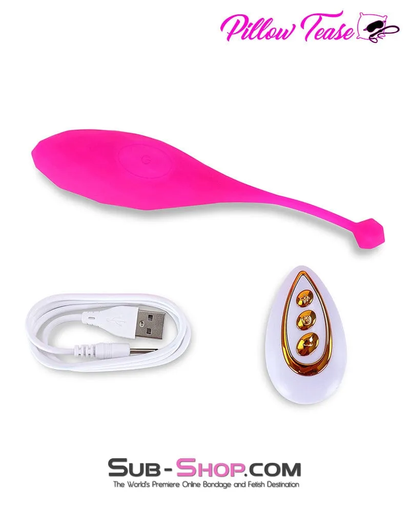 6864M      Remote Control Soft Pink Silicone 10 Function Rechargeable Vibrating Sex Egg