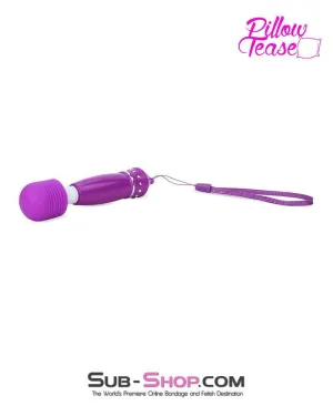7079S      Purple Jeweled Travel Mini Vibrating Wand - LAST CHANCE - Final Closeout!