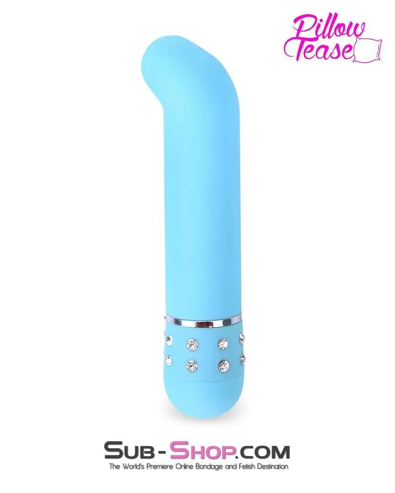 7091E      Blue Jeweled Shaped Bullet Vibrator - LAST CHANCE - Final Closeout!