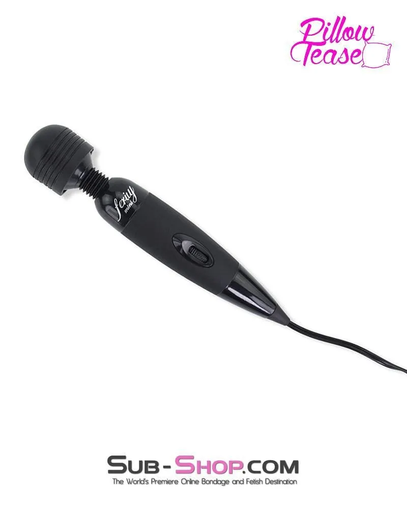 7139M      Black Fairy Mini Wand Massager - LAST CHANCE - Final Closeout!