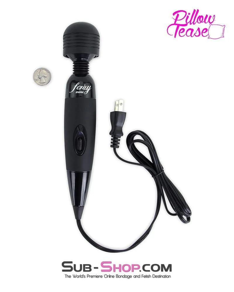 7139M      Black Fairy Mini Wand Massager - LAST CHANCE - Final Closeout!