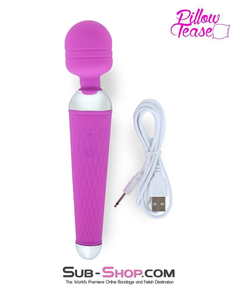 7147M      17 Function Dream Wand Rechargeable Pink Cordless Wand Massager - LAST CHANCE - Final Closeout!
