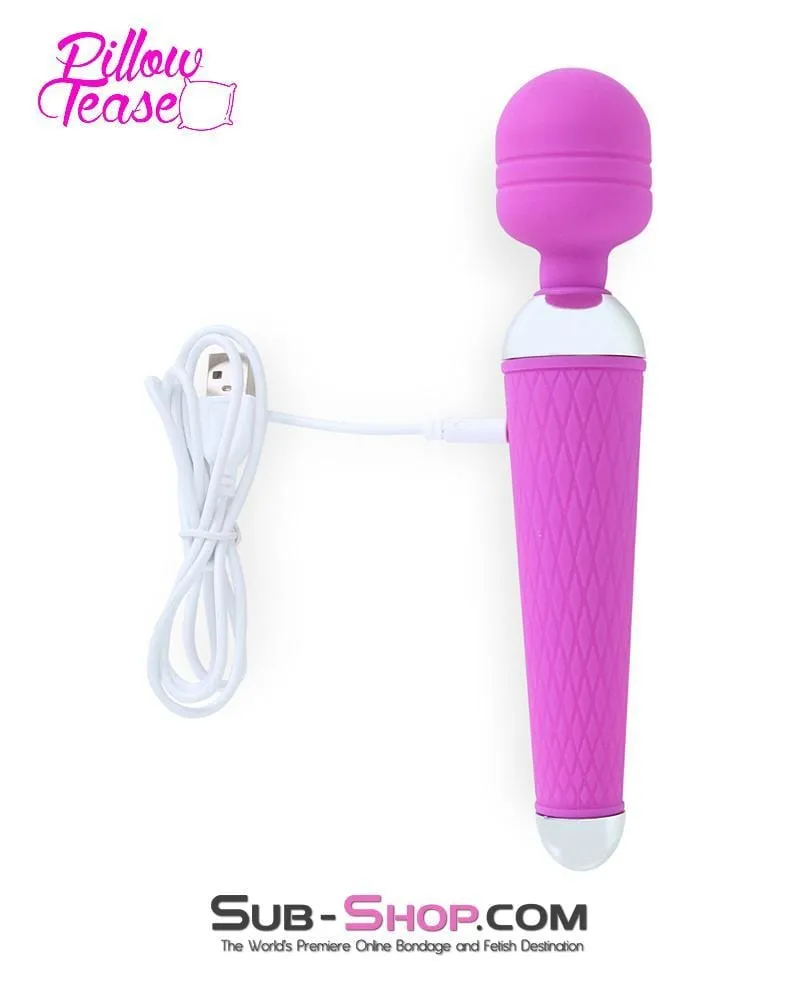 7147M      17 Function Dream Wand Rechargeable Pink Cordless Wand Massager - LAST CHANCE - Final Closeout!