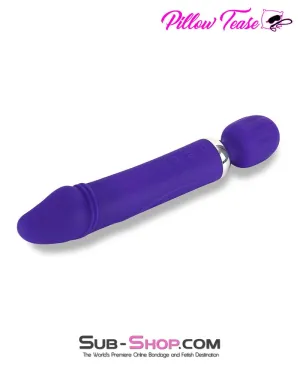 7892M      Dual Motor 12 Function Waterproof Wand Massager with Dildo Head
