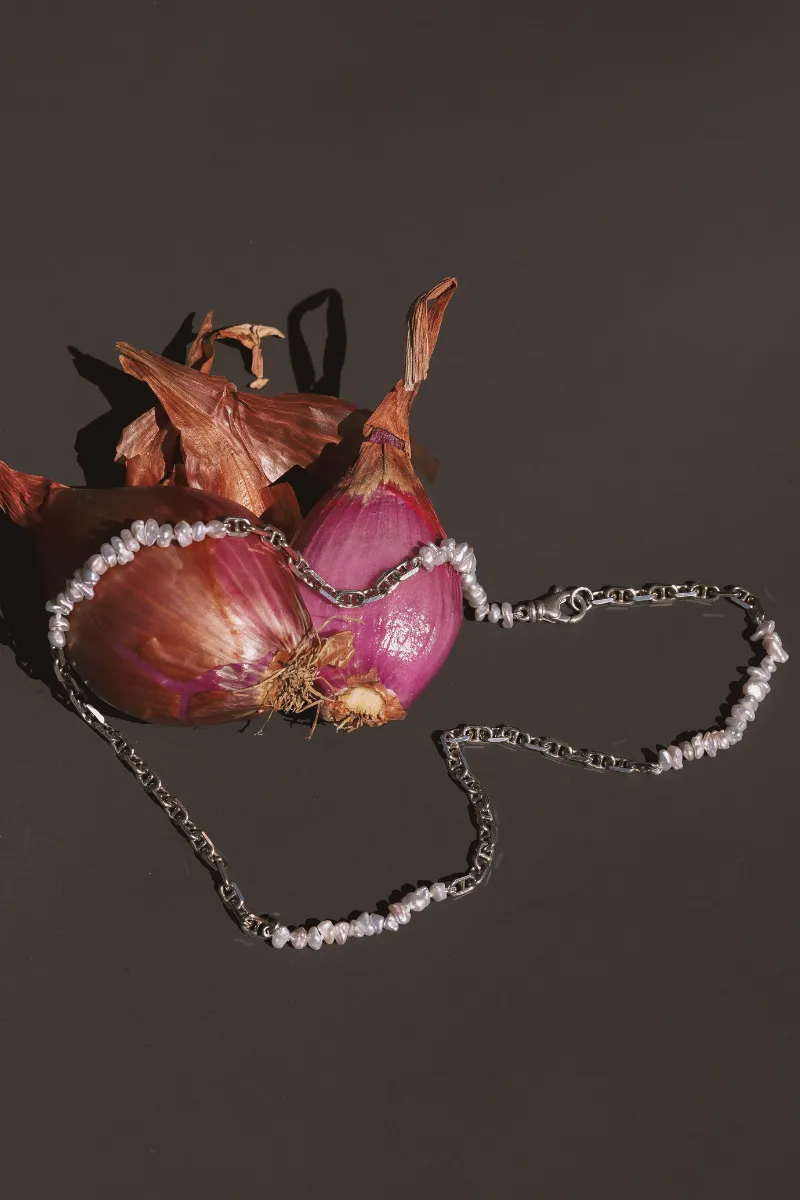 Ace Pearl Link Necklace