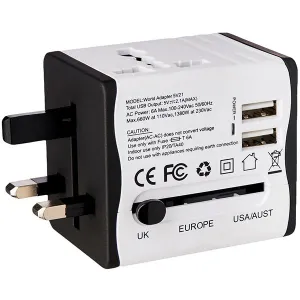 Adventure World Universal Travel Adapter (White)