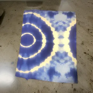 African Tye Dye Print Head Wrap Scarf (Blue)