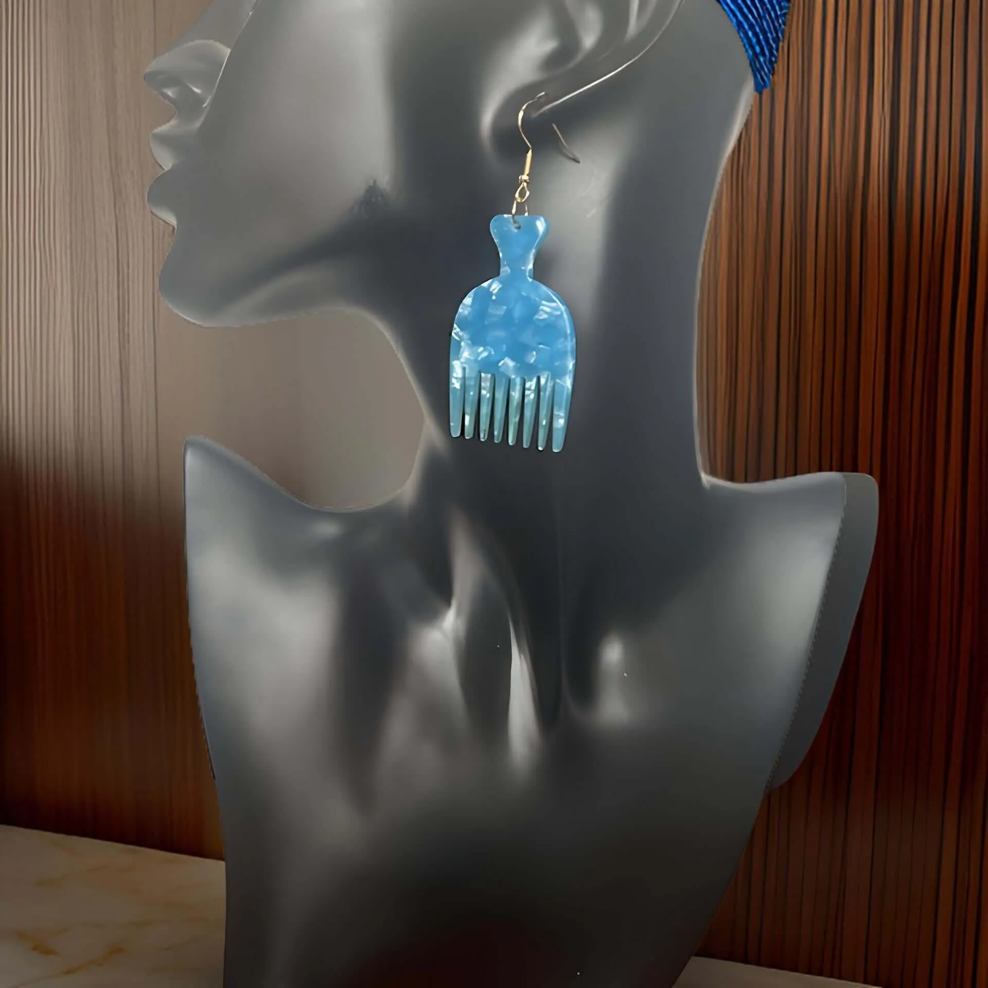 Afro Comb Dangle Earrings