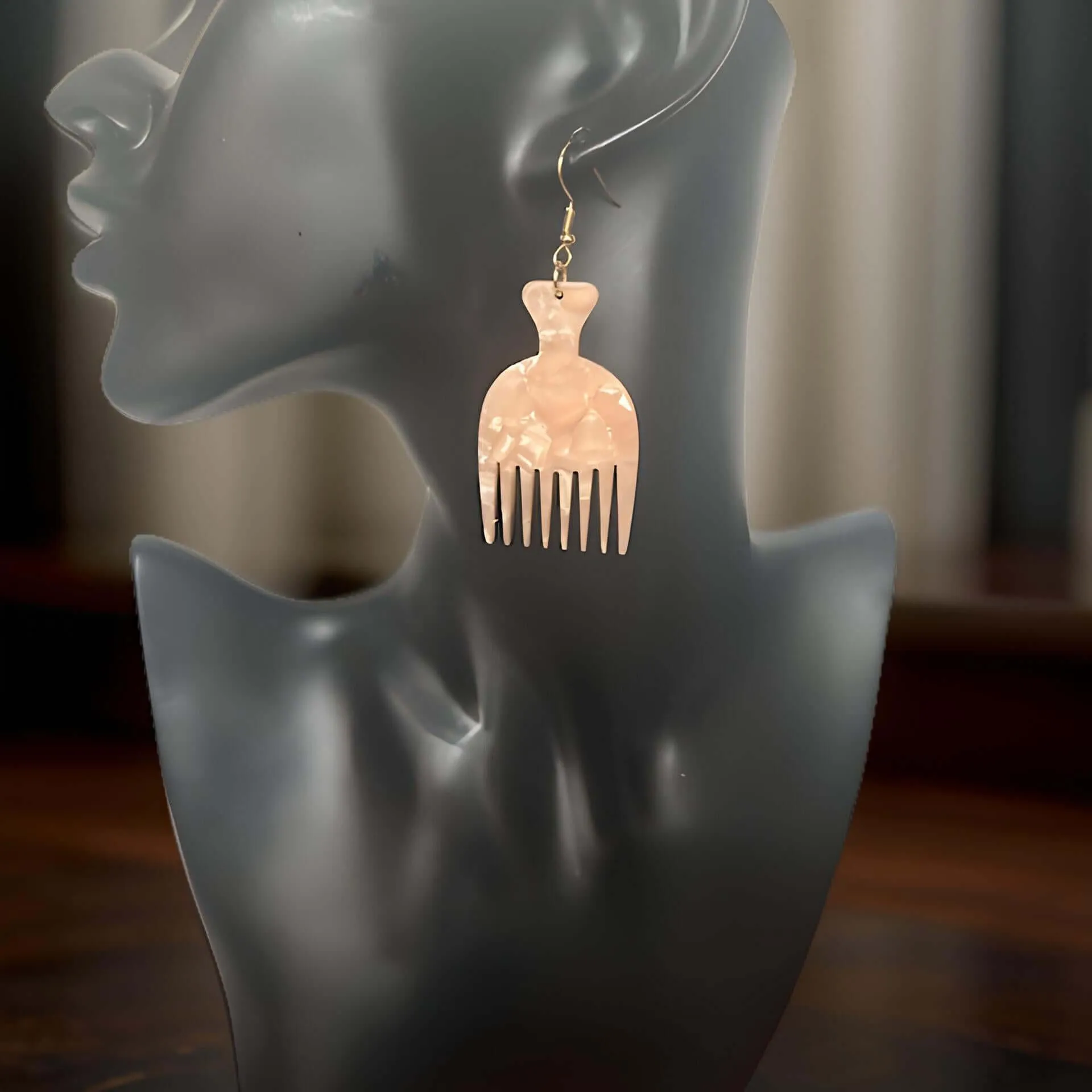 Afro Comb Dangle Earrings