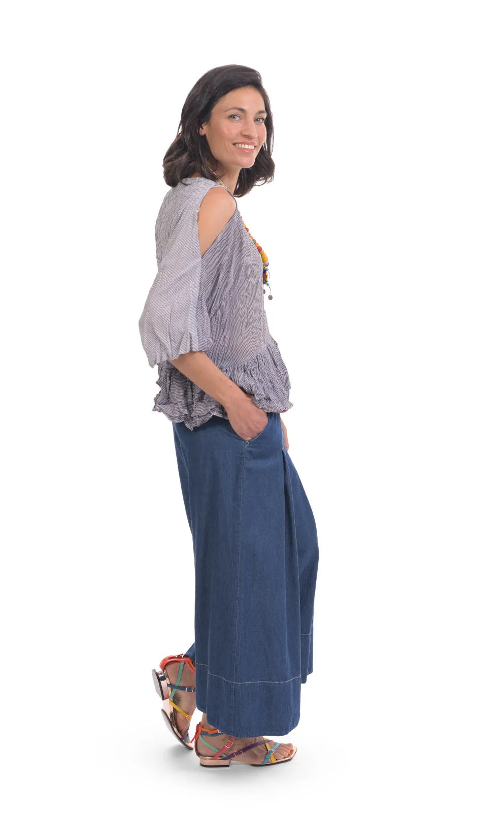 Alembika Gingham Rhys Ruffled Blouse