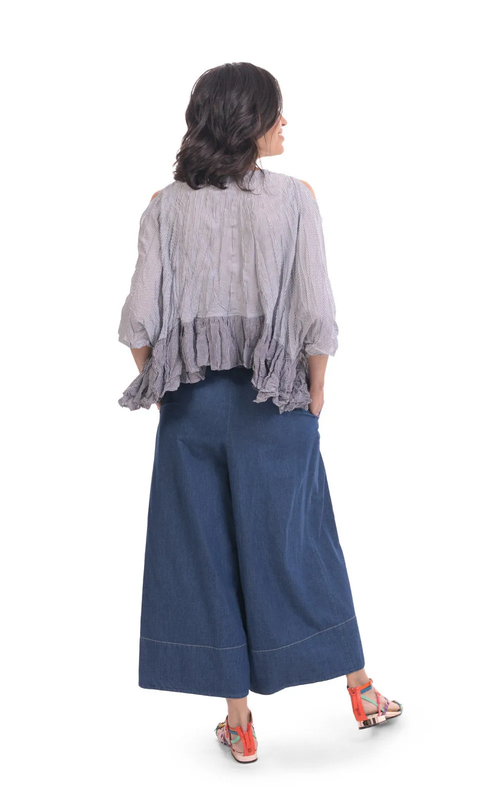 Alembika Gingham Rhys Ruffled Blouse