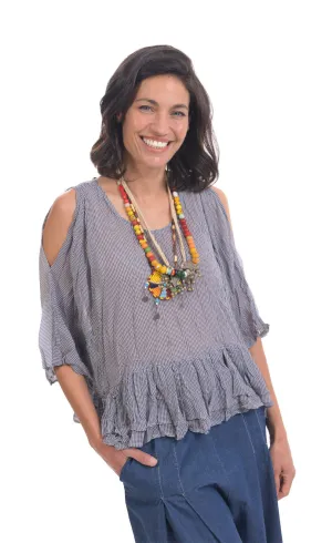 Alembika Gingham Rhys Ruffled Blouse