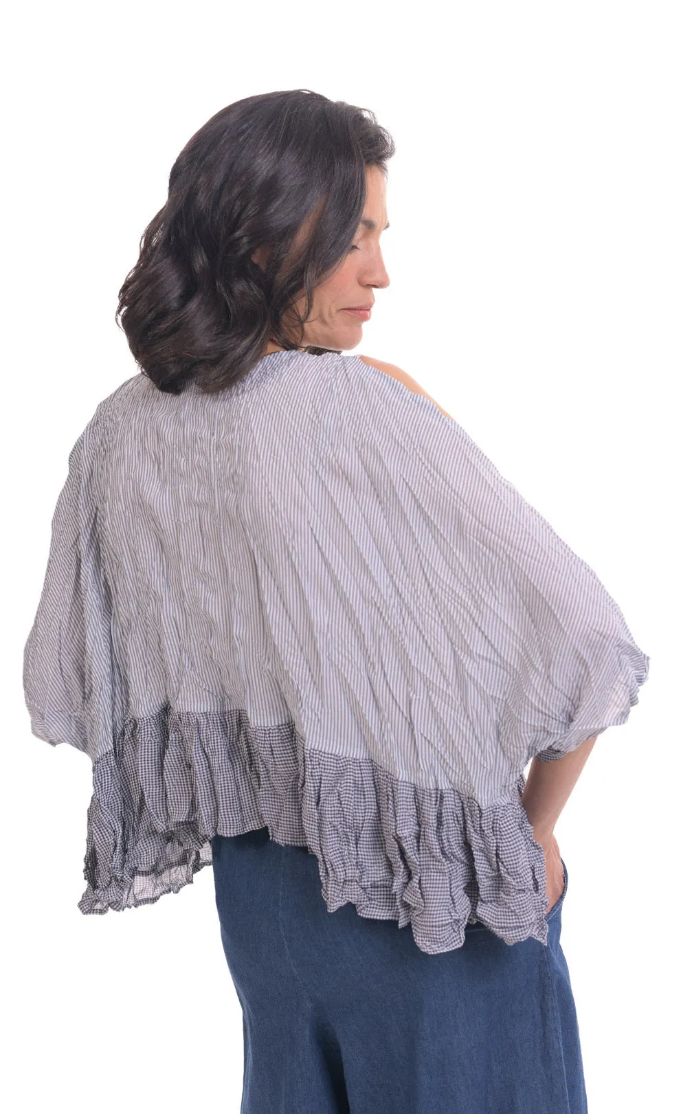 Alembika Gingham Rhys Ruffled Blouse
