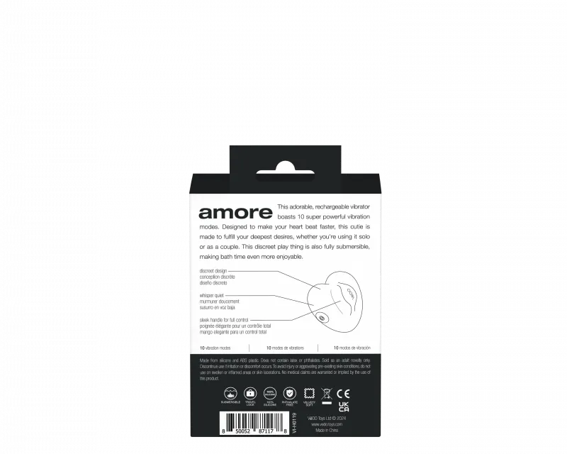 Amore Rechargeable Pleasure Vibe - Black
