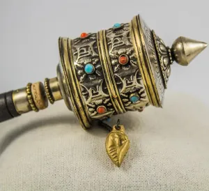 Antique prayer wheel handmade in Nepal