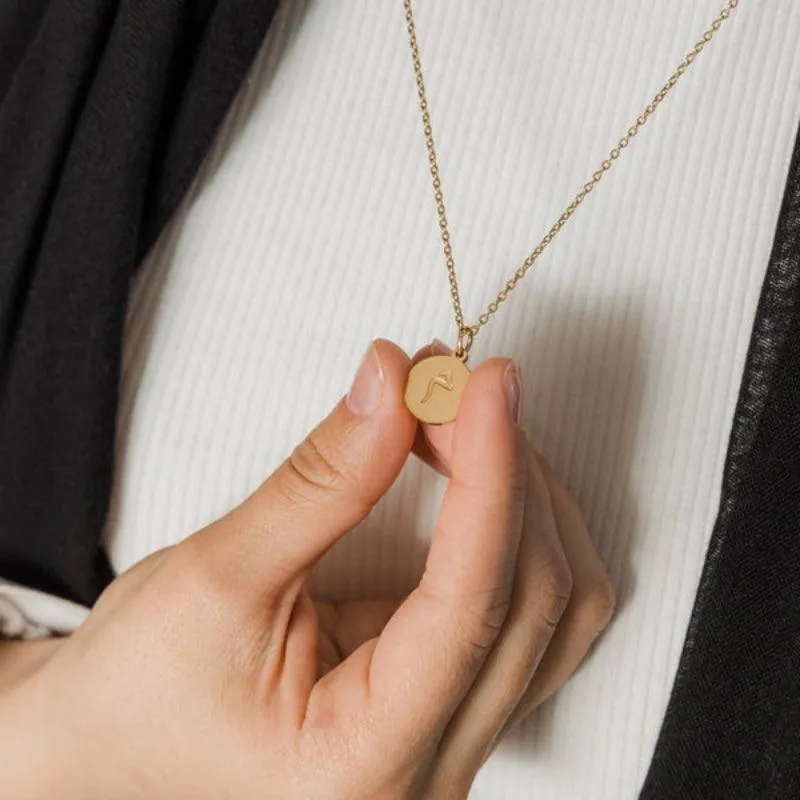 Arabic Letter Pendant Necklace – Elegant Personalized Jewelry
