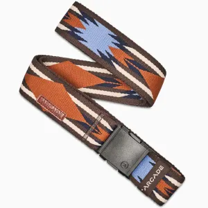 Arcade Belts A2 Unisex Adventure Belt: Heavy Duty Stretch, Metal Free Buckle - Med Brown / Bay