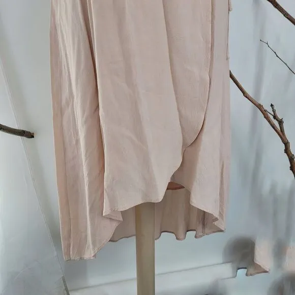 Astr the label peach blush true wrap dress