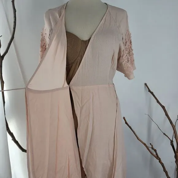 Astr the label peach blush true wrap dress