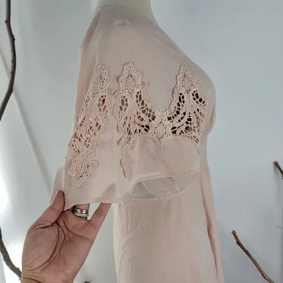 Astr the label peach blush true wrap dress