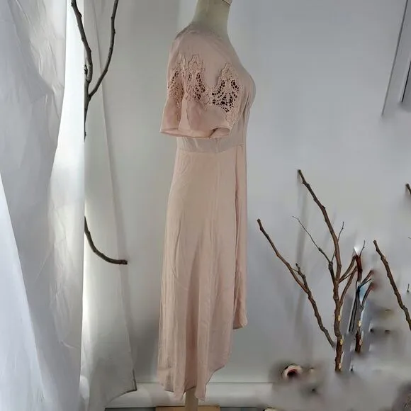 Astr the label peach blush true wrap dress
