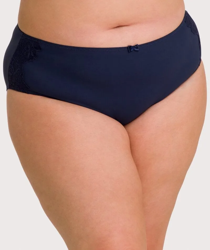Ava & Audrey Jacqueline Full Brief with Lace - Sapphire