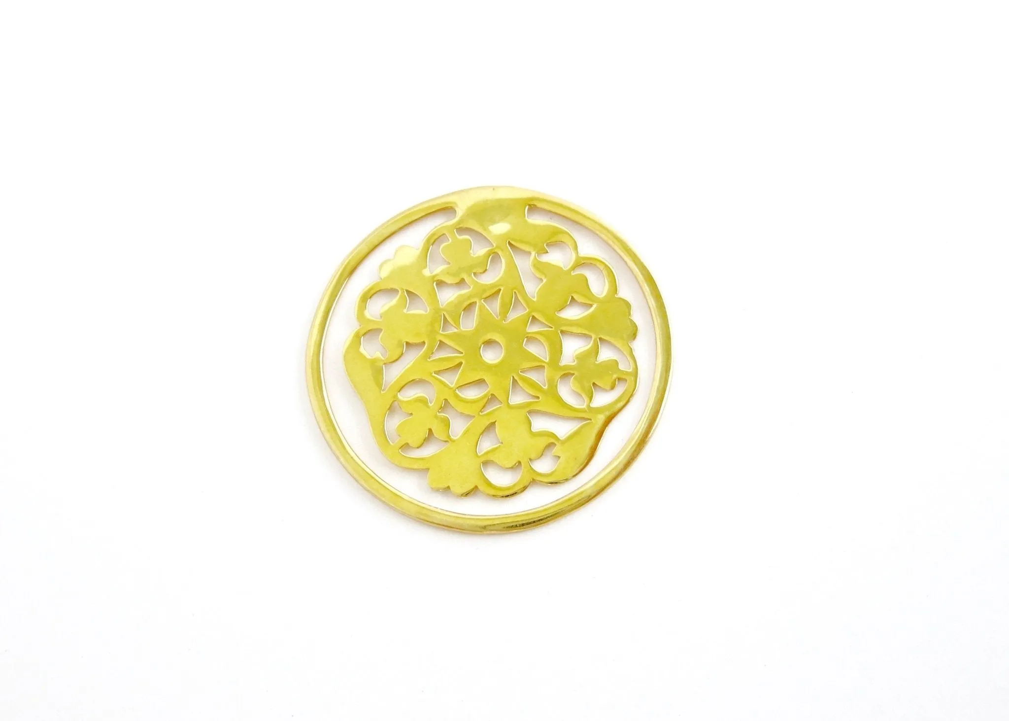 Big, round, floral pattern cutwork Bookmark
