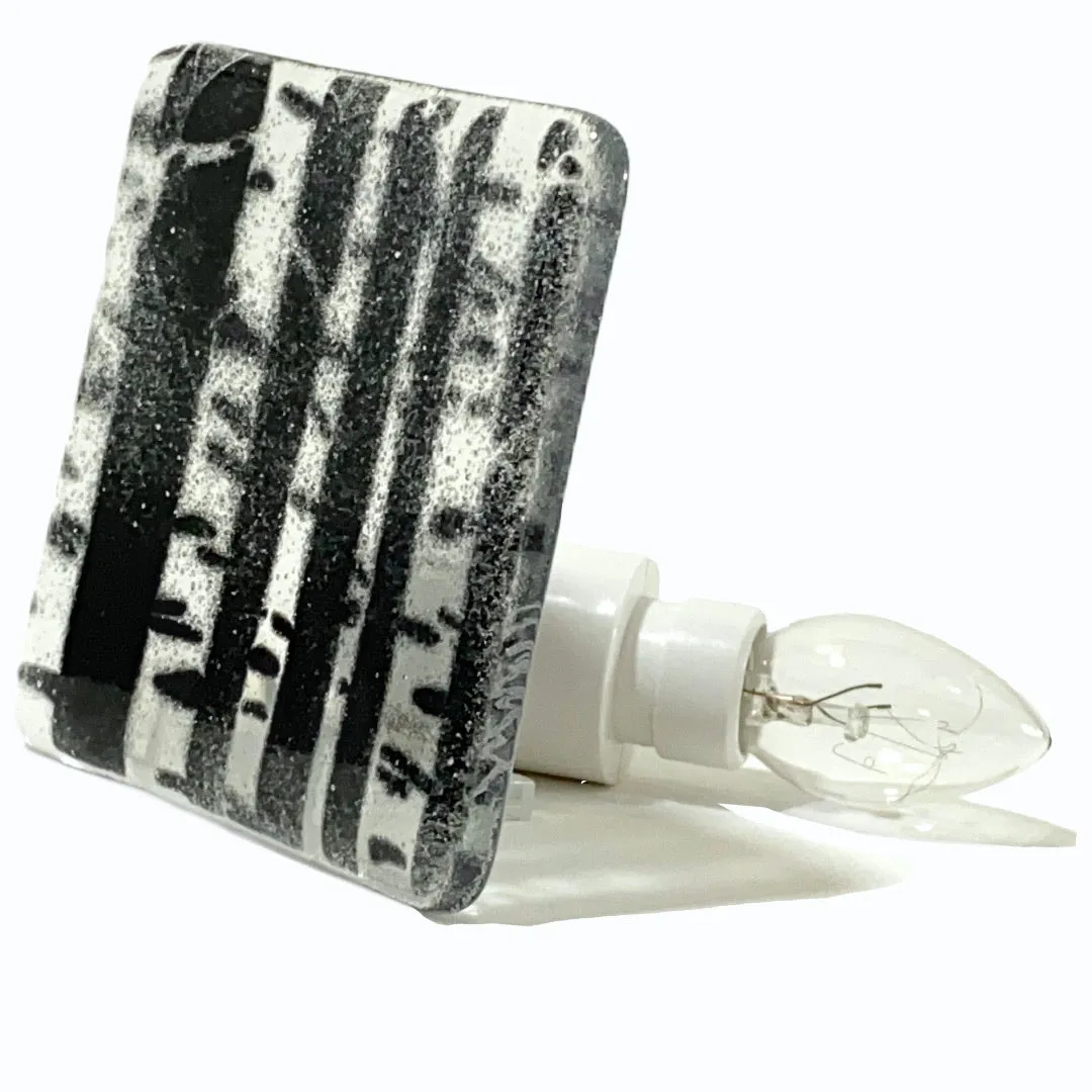 Birch Trees Night Light - Clear Glass